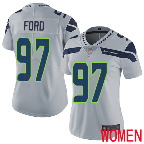 Seattle Seahawks Limited Grey Women Poona Ford Alternate Jersey NFL Football #97 Vapor Untouchable